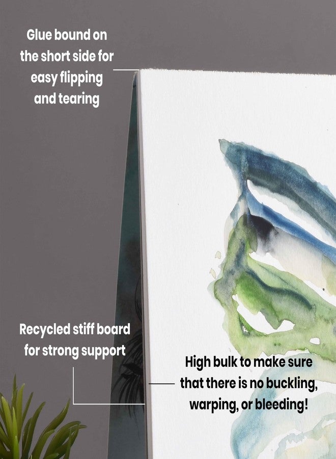 Scholar Watercolour Hot Pressed Paper Pad (Glued) (12 Sheets, 300 GSM Thick Professional Watercolour Paper) (A5) - Image 4